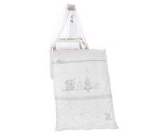 roba Kinder-Bettgarnitur 4-tlg, Babybettausstattung „Sternenzauber“, Kinderbettset, Bettwäsche 100x135 cm (Decke & Kissen), Nestchen, Himmel