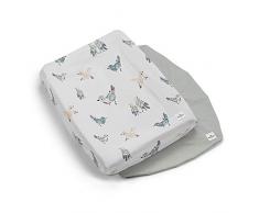 Elodie Details Wickelauflagen Bezug (2 Stücke) Universell auf 100% Oeko-Tex Baumwolle 74 x 48 cm - Feathered Friends), Weiss