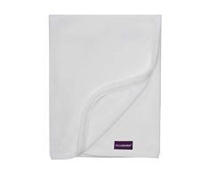 Clevamama Babydecke mit Atmungsaktiver Würfelförmiger Zellstruktur für Babywiege, Kinderwagen, Buggys - luftdurchlässige Waffelstruktur - 70x90cm - 100% Baumwolle - Weiß