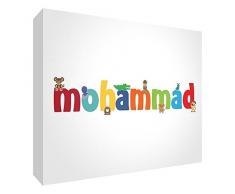 Feel Good Art Galerie verpackt Leinwandbild für Kinderzimmer (Mohammad, klein, 20 x 30 x 4 cm)
