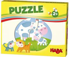 HABA 303762 - HABA-Lieblingsspiele – Puzzles Bauernhof | 6 Puzzles mit je 2 Teilen aus stabiler Pappe | Kinderpuzzle mit bunten Bauernhofmotiven | Spielzeug ab 2 Jahren