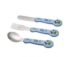BabyCalin ZEN225901 Besteck, Mickey Bloom, 3er Set, mehrfarbig, 3 Stück
