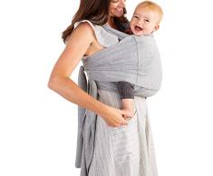 MOBY Fit Baby-Tragetuch für Neugeborene bis Kleinkinder bis zu 13,6 kg, Babytragetuch ab der Geburt, Einheitsgröße, atmungsaktiv, dehnbar aus 100% Baumwolle, Unisex