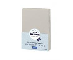 Julius Zöllner 8330147540 Jersey Spannbetttuch für Wiegen 90x40 und Stubenwagen, Farbe: taupe