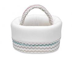 pirulos 51013510 Korb, Weinregal, Design Espin, weiß und Leinen