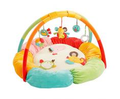 Fehn 074611 3-D-Activity-Nest Safari / Besonders weicher Spielbogen mit 5 abnehmbaren Spielzeugen für Babys Spiel & Spaß von Geburt an / Maße: Ø85cm