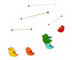 Hess Holzspielzeug 10249 Holzmobile Bunte Spatzen, ca. 30 x 30 cm