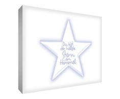 Little Helper STARS1624-14G Wandschmuck Leinwand, hellblau, 60 x 40cm