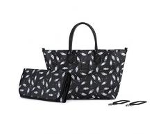 Kinderkraft Kinderwagentasche MOMMY BAG, Kinderwagen Organizer, Wickeltasche, Buggy Bag, Elterntasche, mit Zubehör, für Griffe, wasserdichtem Material, Schwarz