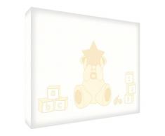 Feel Good Art Wandbild, Motiv Bär X-Grande - 91 x 60 x 4 cm cremefarben