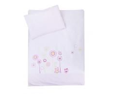 Kinderbettwäsche 100x135 + 40x60 cm, 100% Baumwolle, Made in Germany, Eulenfamilie