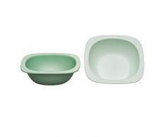 NIP eat green Bio Breischale Baby ab 4 Monate, Melamin und BPA frei, Spülmaschinen- und Mikrowellengeeignet: 2 Stück - Grün