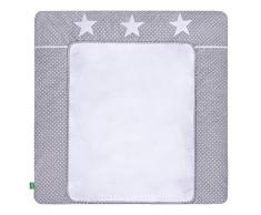 LULANDO Wickelauflage mit 2 abnehmbaren und wasserundurchlässigen Bezügen. 75 x 80 cm oder 75 x 85 cm. Oberstoff 100% Baumwolle. Passend u.a. für die Kommode IKEA Malm oder Hemnes.