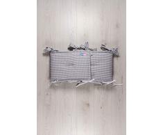 Robert Osswald 1.1.2.2.1.1.1-K01-07 Nestchen Komfort mit Schleifen - 34cm x 167cm (für das Kinderbett 70cm x 140cm), grau