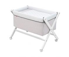 Be 42201 Babybett aus Holz x-förmig, 55x87x74 cm, blau