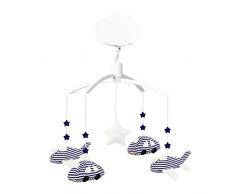 Trousselier - Musikmobile - Flugzeug & Auto -Musik Wiegenlied von Mozart - Klassischer Chic - Ideales Geburtsgeschenk - Einfach zu installieren - Farbe blau