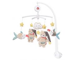 Fehn 060249 Musik-Mobile Bruno – Spieluhr-Mobile mit dem Bären Bruno und seinen Freunden – Für Babys von 0-5 Monaten – Höhe: 65 cm, ø 40 cm