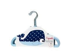 3 Sprouts Kleiderbügel Whale Blue