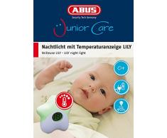 ABUS Nachtlicht Lily mit Temperaturanzeige - Baby-Licht - eingebauter Akku - mehrfarbig - lange Laufzeit - weiß - 73155