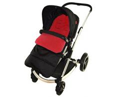 Fußsack/Cosy Toes, kompatibel mit Phil & Teds Smart Buggy Kinderwagen (Feuerrot)
