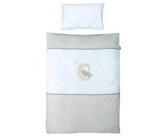 roba Bettwäsche 2-teilig, Kollektion Happyfant, Kinderbettwäsche 100x135 cm, 100% Baumwolle, Decke & Kissen Für Babys & Kinder Mit Aufwändiger Applikation, mehrfarbig