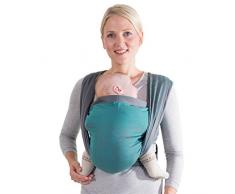 HOPPEDIZ Baby-Tragetuch, inklusive Bindeanleitung, New York petrol 3,70 m