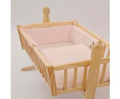 Clair de Lune Steppdecke und Bettumrandung für Kinderbett/Wiege, Waffel-Set, pink, 2 Stück