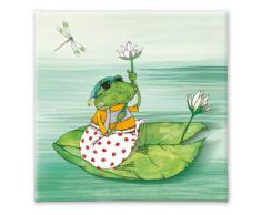 Wandpiraten Kunstdruck auf Leinwand, Froggy Alfie, 25 x 25 x 2 cm