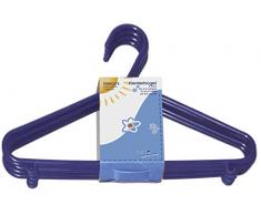 Bieco Kleiderbügel Kinder Baby Kinderkleiderbügel Babykleiderbügel Kunststoff Hangers Hosensteg Aufbewahrung für Kleiderschrank Schrank Länge 29,5cm, 8 Stück, blau, schmal, Artn 04014140