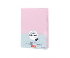 Julius Zöllner 8300113310 - Spannbetttuch Frottee für Kinderbett, Größe: 60x120 cm / 70x140 cm, Farbe: rosa