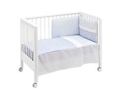 Gemeinsam Oberseite, Bett + Nestchen Motiv Stern blau 60 x 120 cm