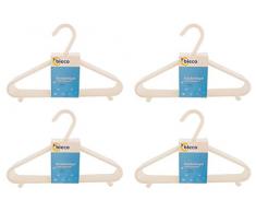 Bieco Kleiderbügel Kinder 32 St. Weiß | Länge ca. 30 cm | Baby Kleiderbügel | Kunststoff Kleiderbügel Kinder Baby | Baby Organiser Für Kleiderschrank | Kleiderbügel Baby | Baby Clothes Hangers