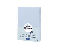 Julius Zöllner 8330013350 Jersey Spannbetttuch für Wiegen 90x40 und Stubenwagen, Farbe: hellblau