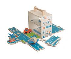 roba Spielwelt Flughafen, Holzspielzeug fùrs Kinderzimmer & unterwegs mit stabiler Spiel- & Aufbewahrungsbox