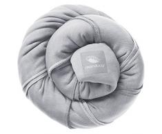 Babytragetuch manduca Sling > LightGrey < Elastisches Tragetuch mit GOTS Zertifikat Bio-Baumwolle 3 Positionen (Bauchtrage Wickelkreuztrage Hüfttrage) Neugeborene/ Babys ab Geburt bis 15kg, hellgrau