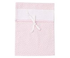 Filet Geschenktüte für Neugeborene, 100% Baumwolle, mit Stickerei, Rosa