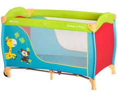 Hauck Sleep N Play Go Kindereisebett, inklusive Rollen, Matratze und Transporttasche, tragbar und klappbar, 120 x 60cm, grün-blau (jungle fun)