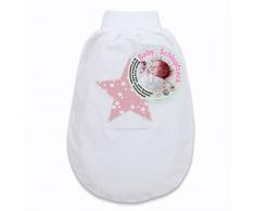 babybay Schlupfsack Organic Cotton mit Gurtschlitz, weiß Applikation Stern beere Sterne weiß