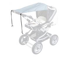 sunnybaby 18272 - Universal Sonnensegel für Kinderwagen & Sportwagen | Sonnenschutz | höchster UV Schutz UPF 50+ | verstellbar | Markisen-Rollofunktion - Farbe: SILBERGRAU | Qualität: MADE in GERMANY