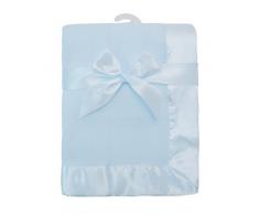 American Baby Company Fleece Decke mit Satin Trim, blau