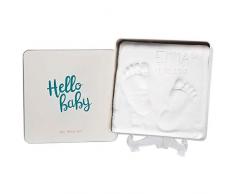 Baby Art - Magic Box, Eckig, Essentials, Elegante Geschenk-Box mit Gipsabdruck zum Selbermachen für Baby Füßchen oder Händchen, mehrfarbig