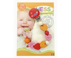 Hess Holzspielzeug 13671 - Schnullerkette Mia aus Holz, Länge ca. 21 cm