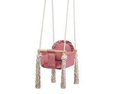 LULANDO Kinderschaukel SWING, Babyschaukel, Schaukel, Kinderartikel, für die Jüngsten, kinderfreundlich, für Jungen und Mädchen, an einem beliebigen Ort montierbar, höhenverstellbar, (Frill Pink)