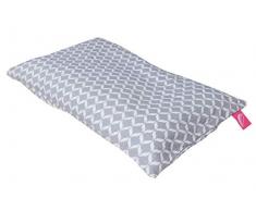 Babykopfkissen Kinderkopfkissen 35x40cm -Öko Tex Standard 100 - inkl. abnehmbarem Bezug aus 100% Baumwolle - grau classics