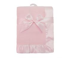 American Baby Company Fleece Decke mit Satin Trim, Pink