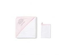 Funnababy Kapuzenhandtuch mit Waschhandschuh Prinzessin bestickt