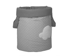 Funny Baby 623209 – juguetero gepolstert, Design Spots und Wolken 30 x 40 cm, grau