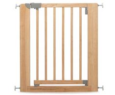 Geuther 2712 NA Türschutzgitter aus Holz ohne Bohren, 2712, zum Klemmen, Verstellbereich 73, 5 - 81 cm, Verlängerbar, braun, 4.6 kg