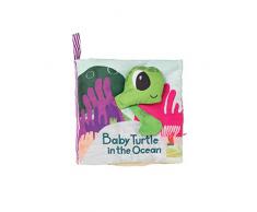 Manhattan Toy Was ist draußen? Weiches Baby-Aktivitätsbuch zum Thema Meer mit Babyrassel