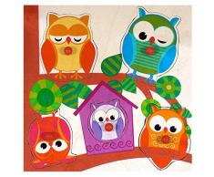 Holzpuzzle Eulen Birkensperrholz